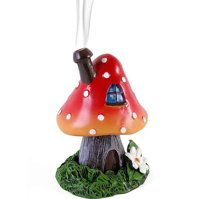 Red Smoking Toadstool Incense Cone Burner Daisy Devotion