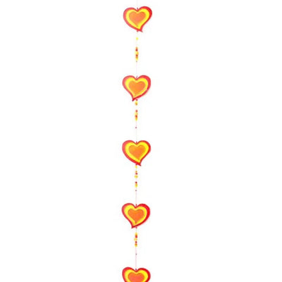 Red/Yellow String Of Heart Sun Catcher Daisy Devotion