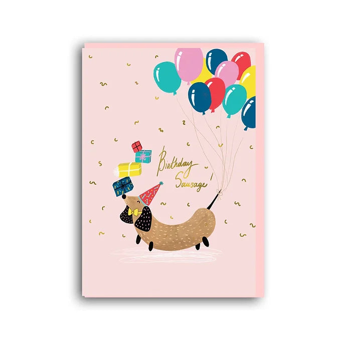 Sausage Dog Birthday Card Daisy Devotion