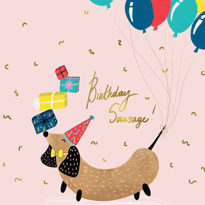 Sausage Dog Birthday Card Daisy Devotion