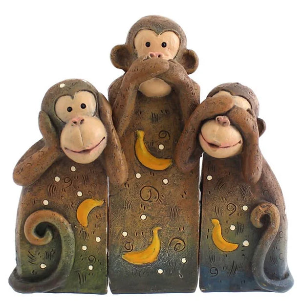 See, Speak, Hear No Evil Monkeys Daisy Devotion