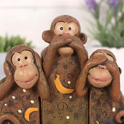 See, Speak, Hear No Evil Monkeys Daisy Devotion