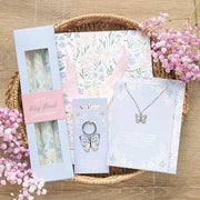 Silver Butterfly Keyring Daisy Devotion