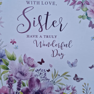 Sister Birthday Card 3 Daisy Devotion