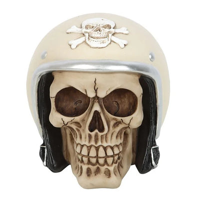 Skull Ornament with Helmet Daisy Devotion
