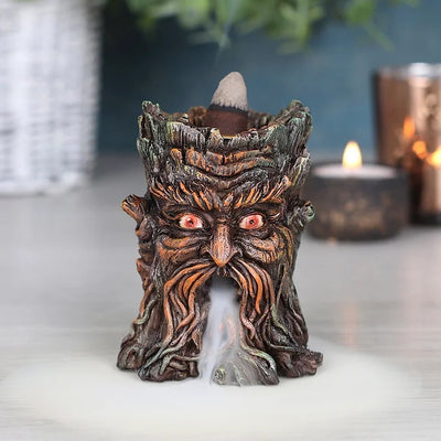 Small Green Man Backflow Incense Burner Daisy Devotion