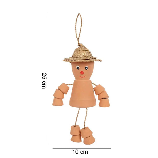 Small Terracotta Pot Man Daisy Devotion