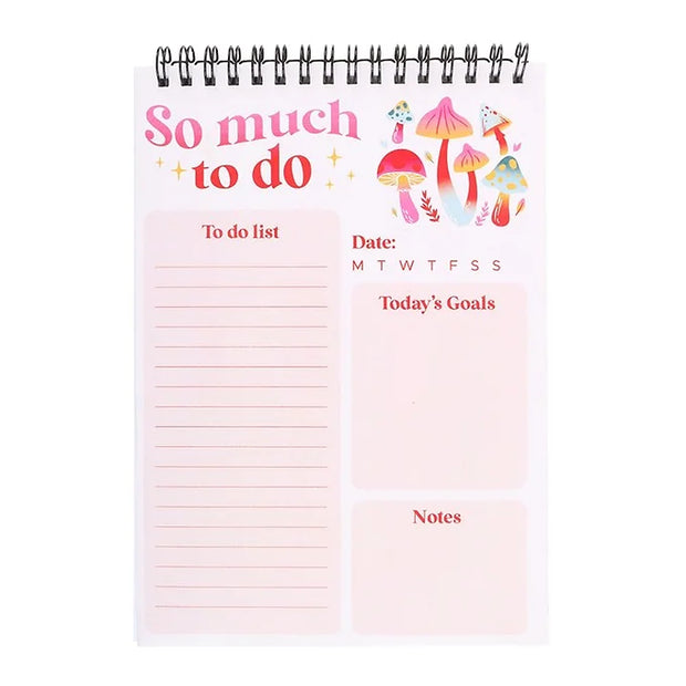 So Much To Do Mushroom List Pad Daisy Devotion