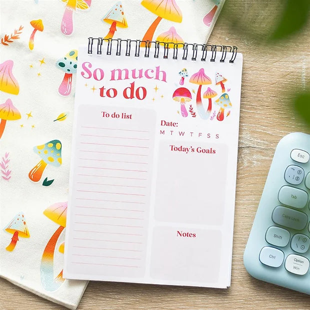 So Much To Do Mushroom List Pad Daisy Devotion