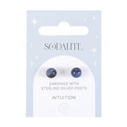 Sodalite Semi Precious Crystal Earrings Daisy Devotion