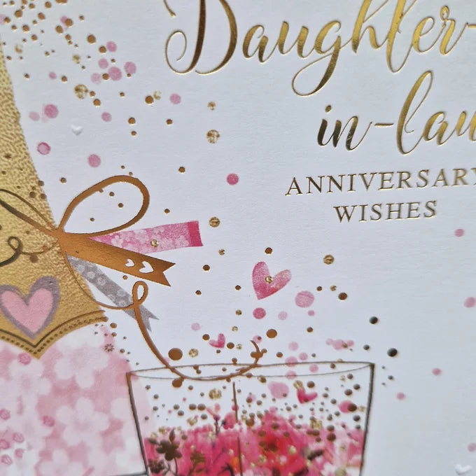 Son & Daughter-in-law Wedding Anniversary Card Daisy Devotion