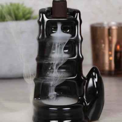 Split Bamboo Fountain Backflow Incense Burner Daisy Devotion