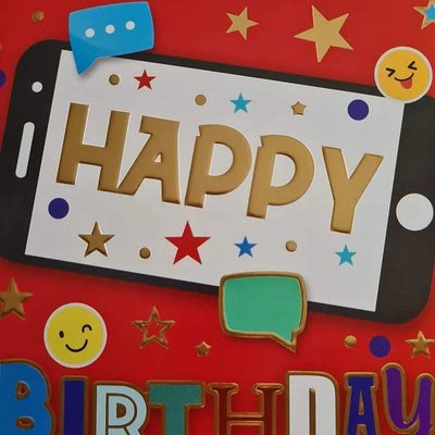 Stars & Faces Red Birthday Boy Card Daisy Devotion