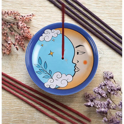 The Moon Celestial Ceramic Incense Holder Daisy Devotion