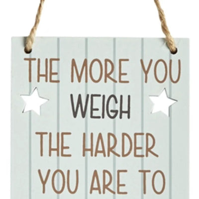 The More You Weigh Sign Daisy Devotion