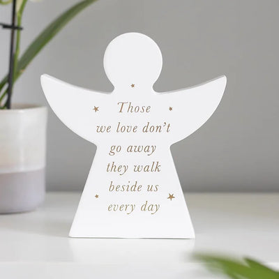 Those We Love.....  Angel Block Sign Daisy Devotion