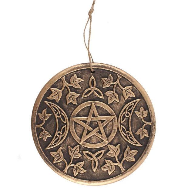 Triple Moon Terracotta Plaque Daisy Devotion