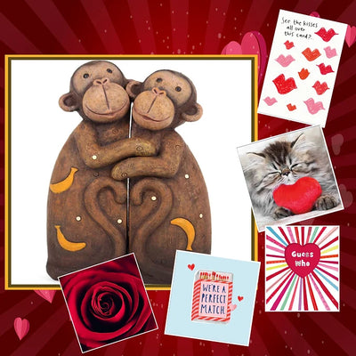 Valentine’s Day Deal -  Monkey Love & Card Daisy Devotion
