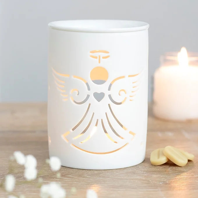 White Angel Cut Out Oil Burner Daisy Devotion