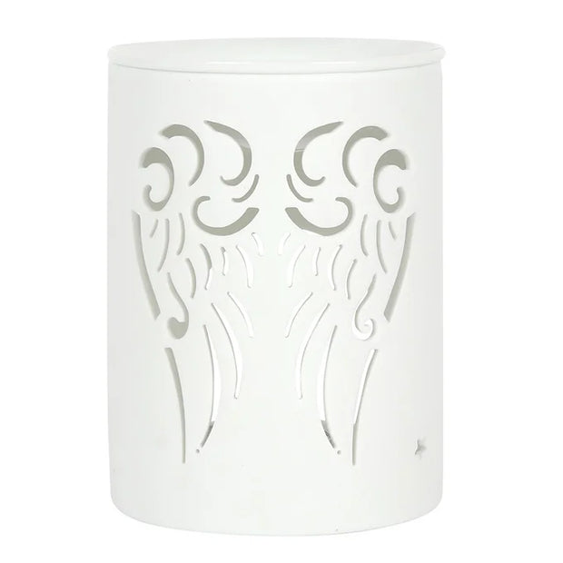 White Angel Wings Cut Out Oil Burner Daisy Devotion