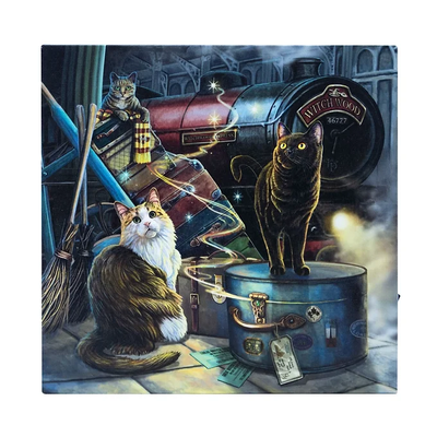 Witchwood Express Light Up Canvas Plaque by Lisa Parker Daisy Devotion
