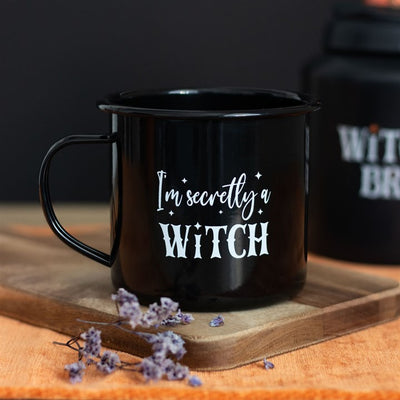 I'm Secretly A Witch Enamel Mug image 0