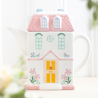 Pastel House Shaped Teapot image 0